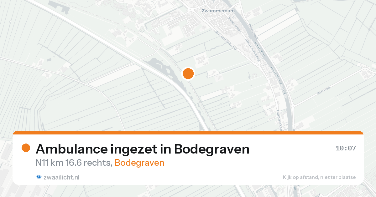 Ambulance ingezet in Bodegraven — 16 aug 2026