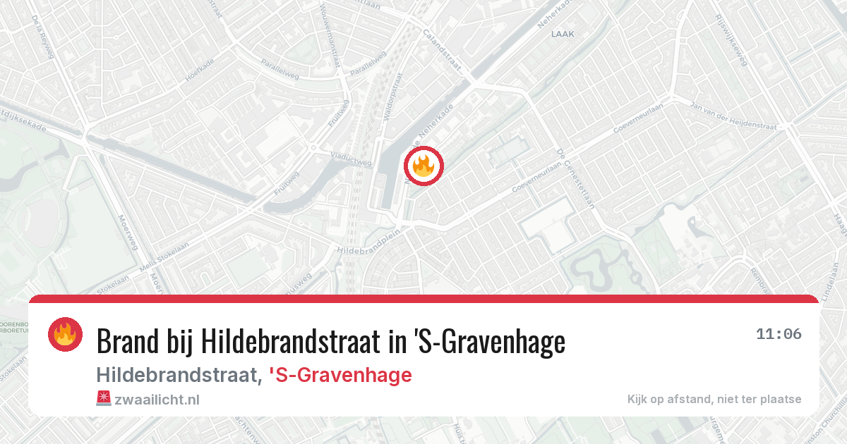 Brand bij Hildebrandstraat in 'S-Gravenhage — 18 jun 2026