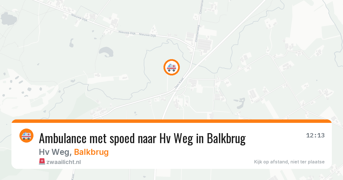 Ambulance met spoed naar Hv Weg in Balkbrug — 21 jun 2026