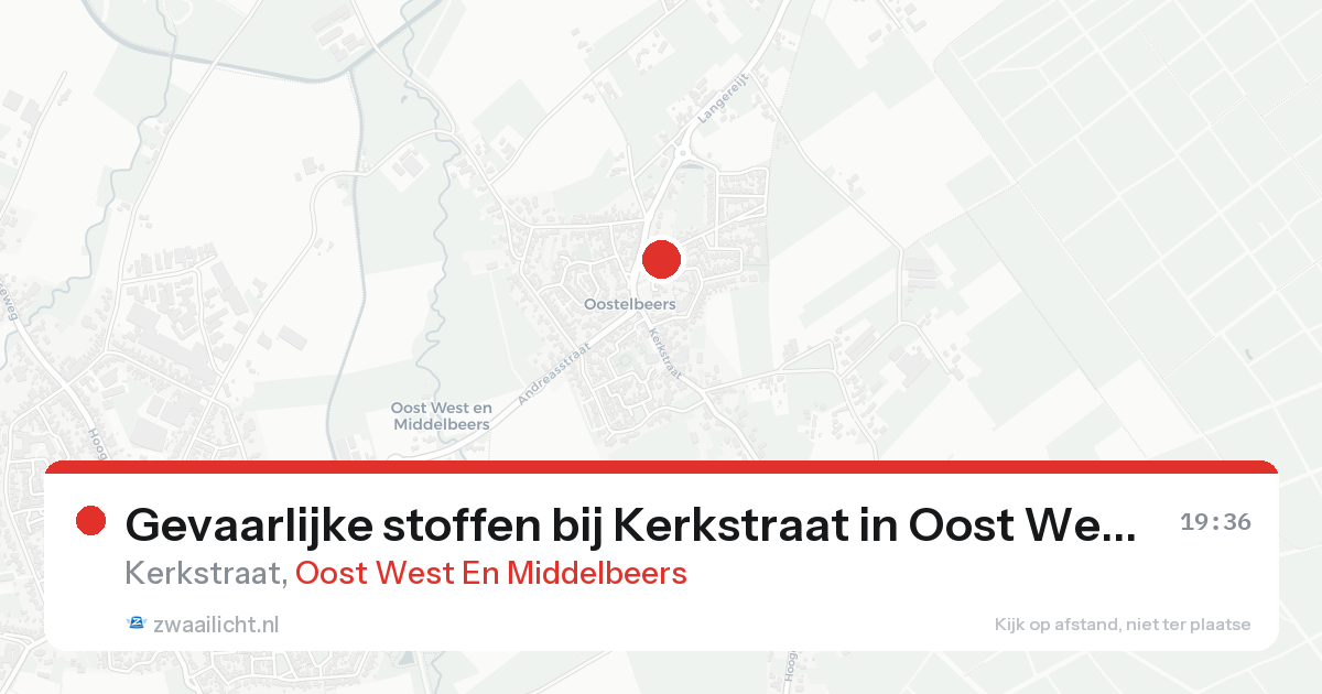 Gevaarlijke stoffen bij Kerkstraat in Oost West En Middelbeers — 24 aug 2026