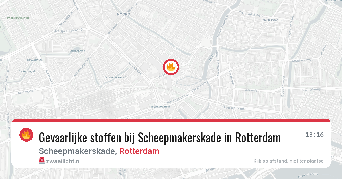 Gevaarlijke stoffen bij Scheepmakerskade in Rotterdam — 29 jan 2026