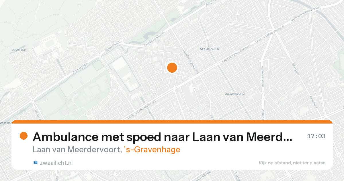 Ambulance met spoed naar Laan van Meerdervoort in 's-Gravenhage — 24 aug 2026