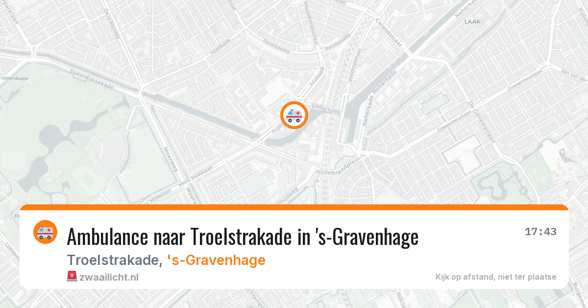 Ambulance naar Troelstrakade in 's-Gravenhage — 20 mrt 2026