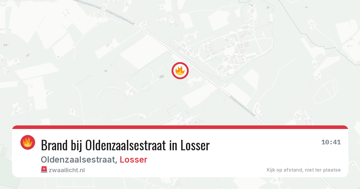 Brand bij Oldenzaalsestraat in Losser — 3 mei 2026