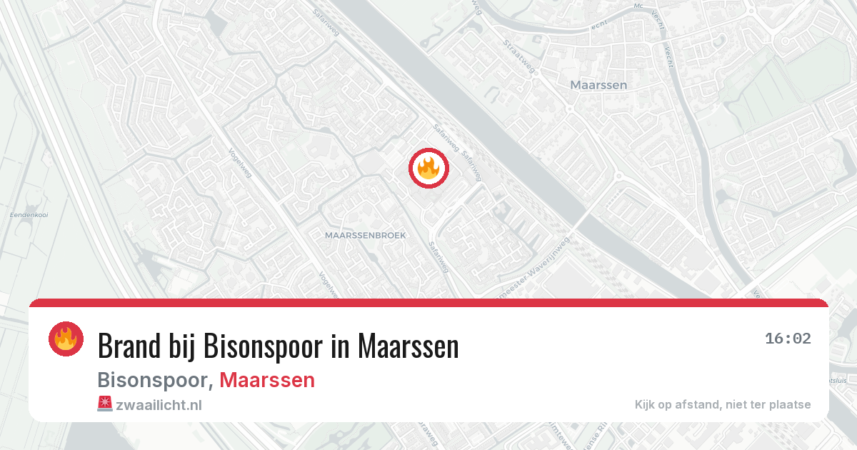 Brand bij Bisonspoor in Maarssen — 25 jun 2026