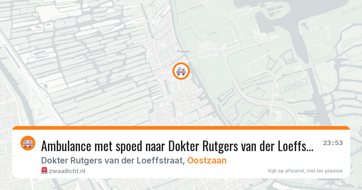 Ambulance met spoed naar Dokter Rutgers van der Loeffstraat in Oostzaan — 9 apr 2026