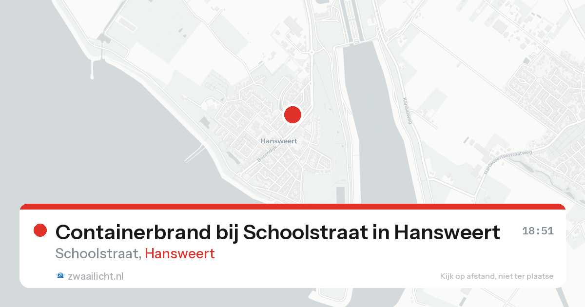 Containerbrand bij Schoolstraat in Hansweert — 13 aug 2026