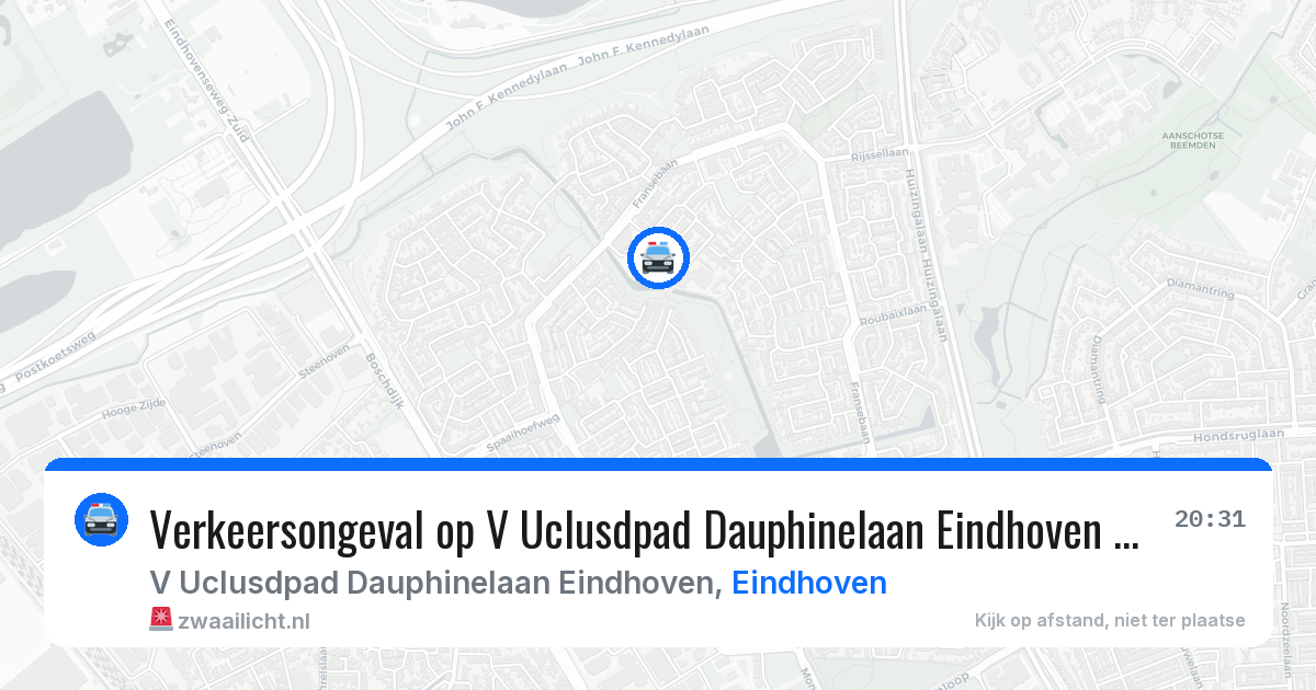 Verkeersongeval op V Uclusdpad Dauphinelaan Eindhoven in Eindhoven — 30 jun 2026