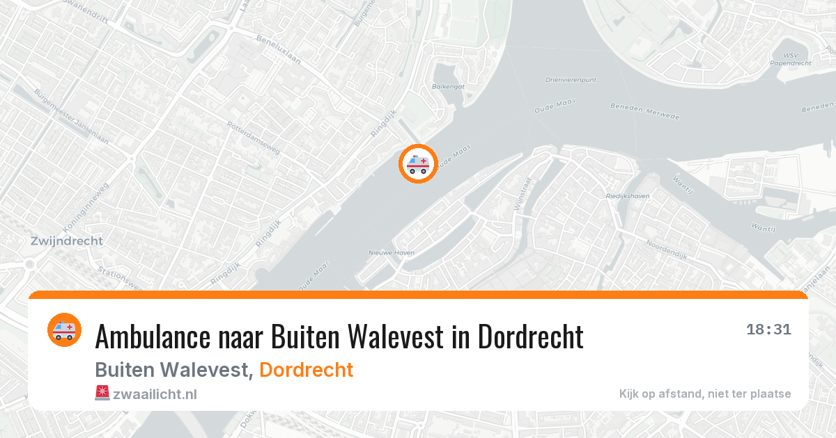 Ambulance naar Buiten Walevest in Dordrecht — 26 mrt 2026