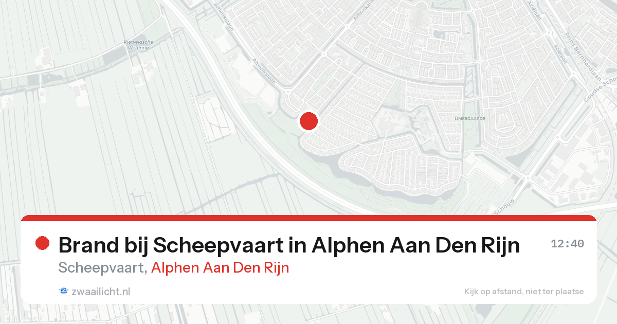 Brand bij Scheepvaart in Alphen Aan Den Rijn — 15 aug 2026