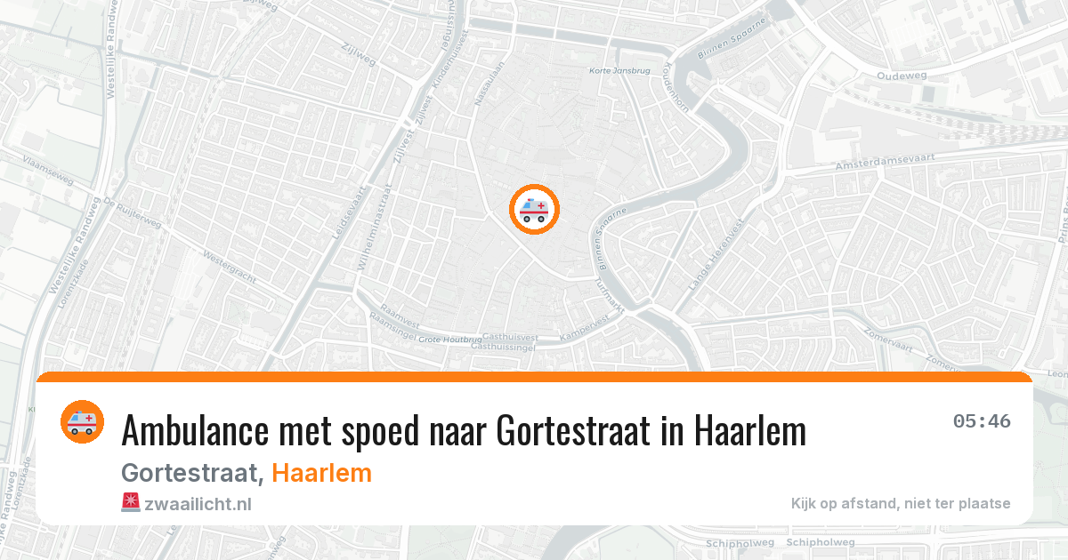 Ambulance met spoed naar Gortestraat in Haarlem — 8 jun 2026