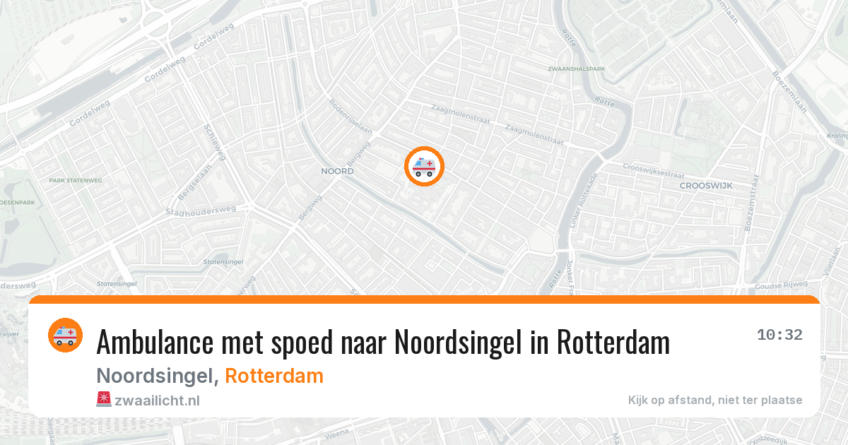 Ambulance met spoed naar Noordsingel in Rotterdam — 9 jul 2026
