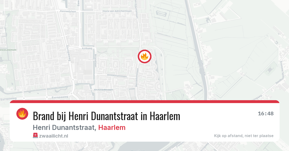 Brand bij Henri Dunantstraat in Haarlem — 2 jun 2026