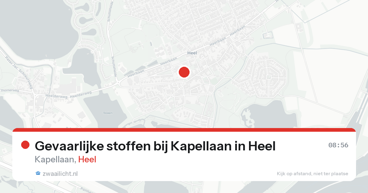 Gevaarlijke stoffen bij Kapellaan in Heel — 19 aug 2026