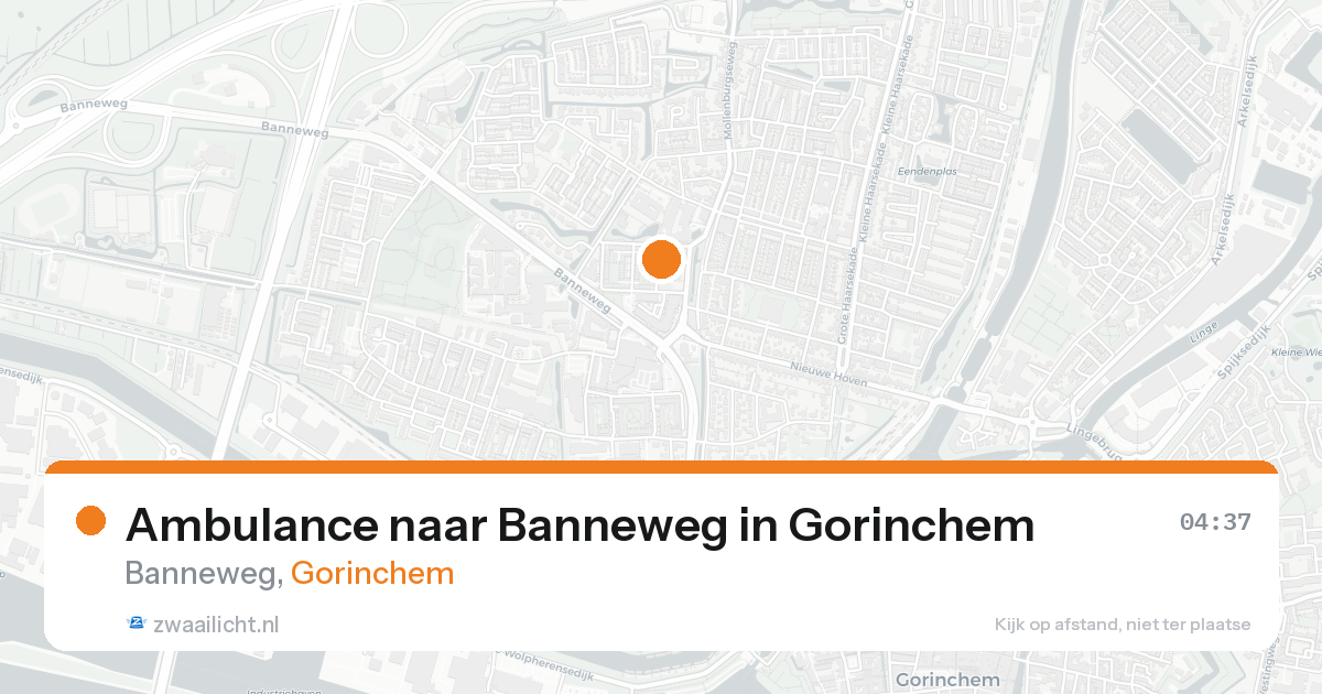 Ambulance naar Banneweg in Gorinchem — 10 jul 2026