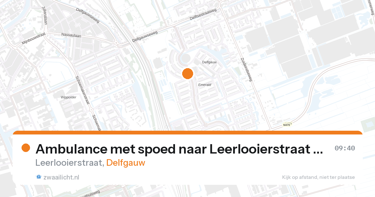 Ambulance met spoed naar Leerlooierstraat in Delfgauw — 1 mrt 2026