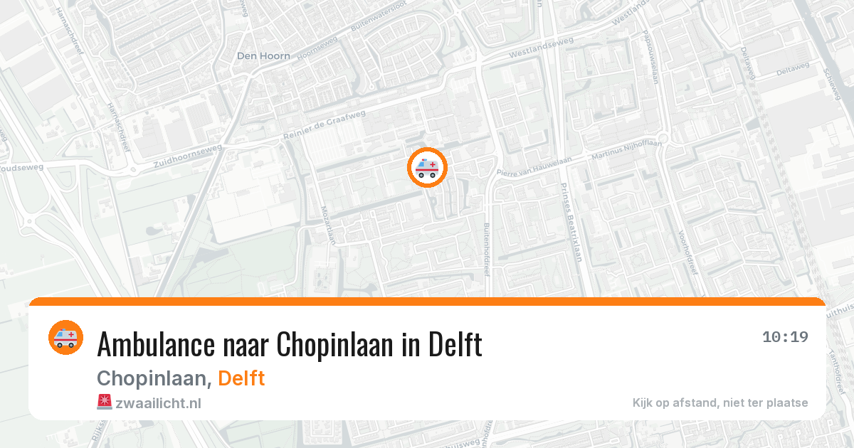 Ambulance naar Chopinlaan in Delft — 11 aug 2026