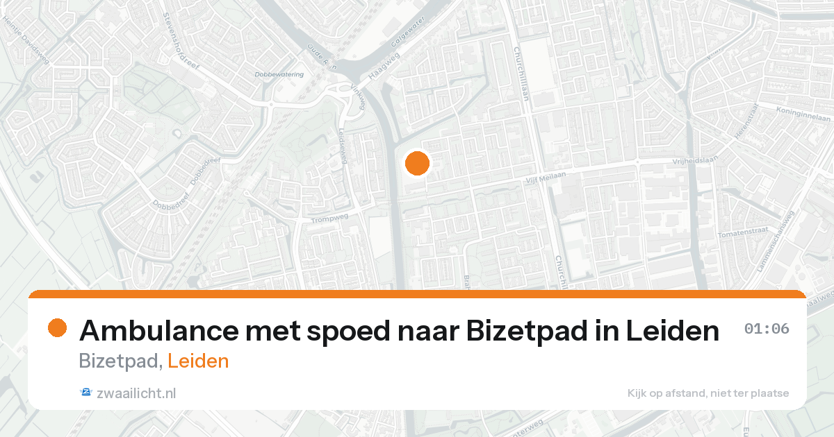 Ambulance met spoed naar Bizetpad in Leiden — 25 aug 2026