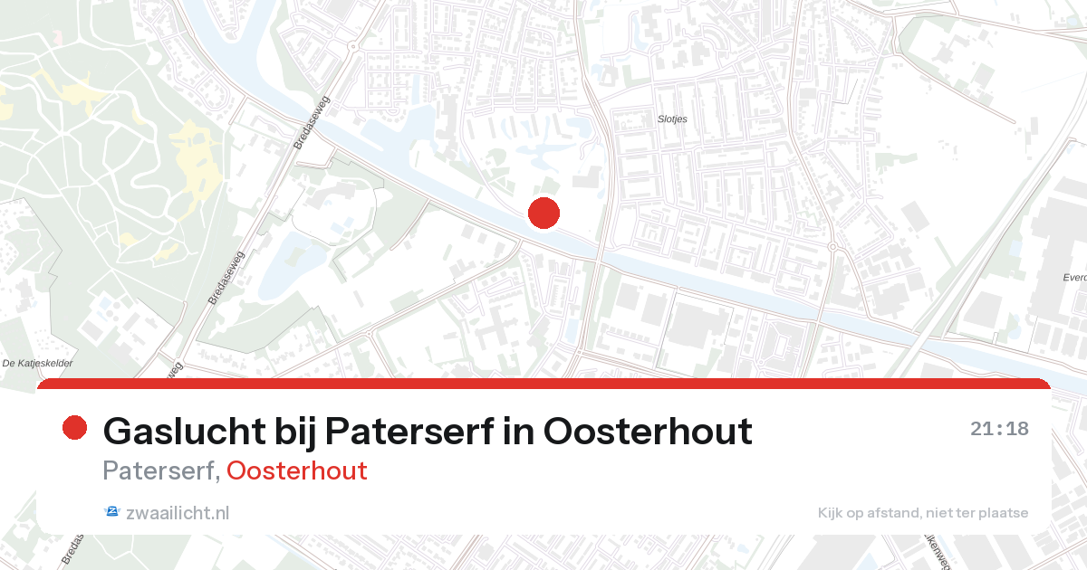 Gaslucht bij Paterserf in Oosterhout — 7 apr 2026