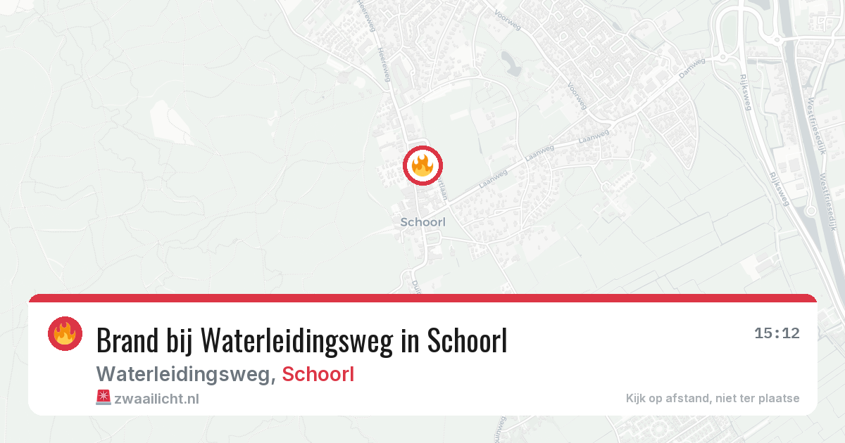 Brand bij Waterleidingsweg in Schoorl — 20 mrt 2026