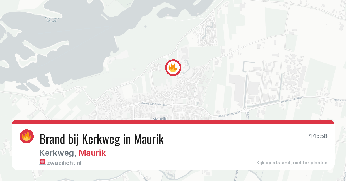 Brand bij Kerkweg in Maurik — 20 mei 2026