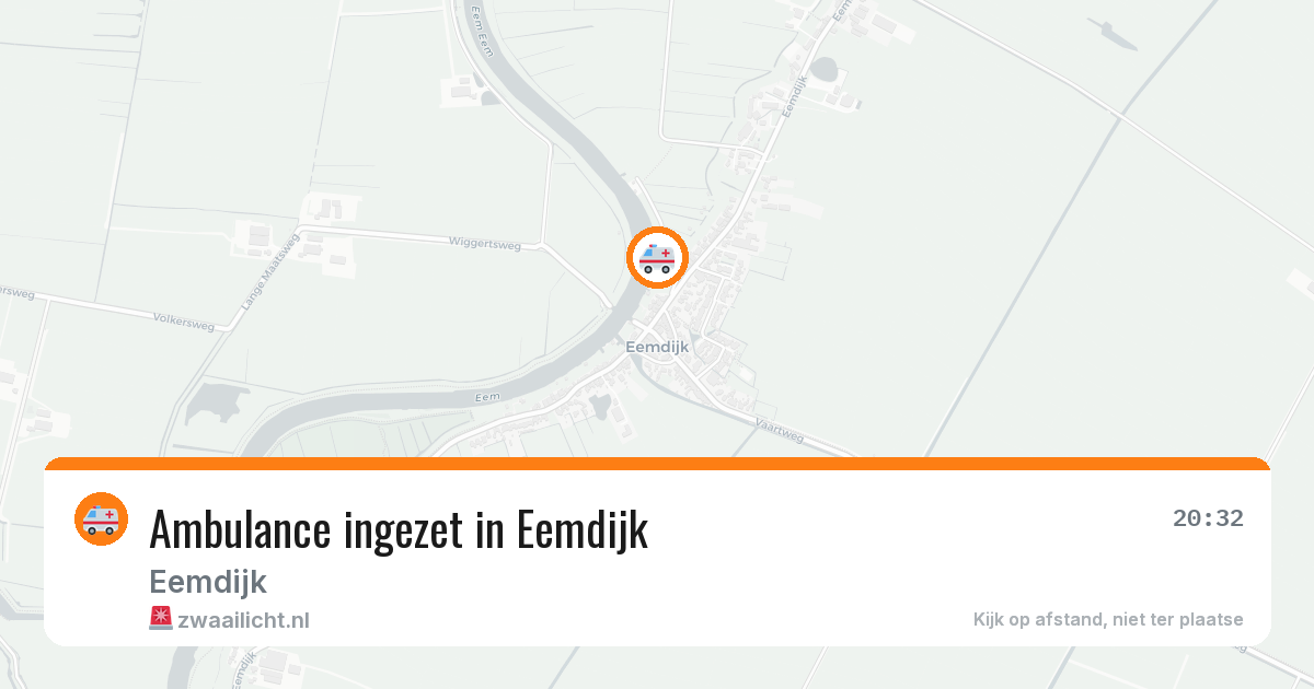 Ambulance ingezet in Eemdijk — 23 mei 2026