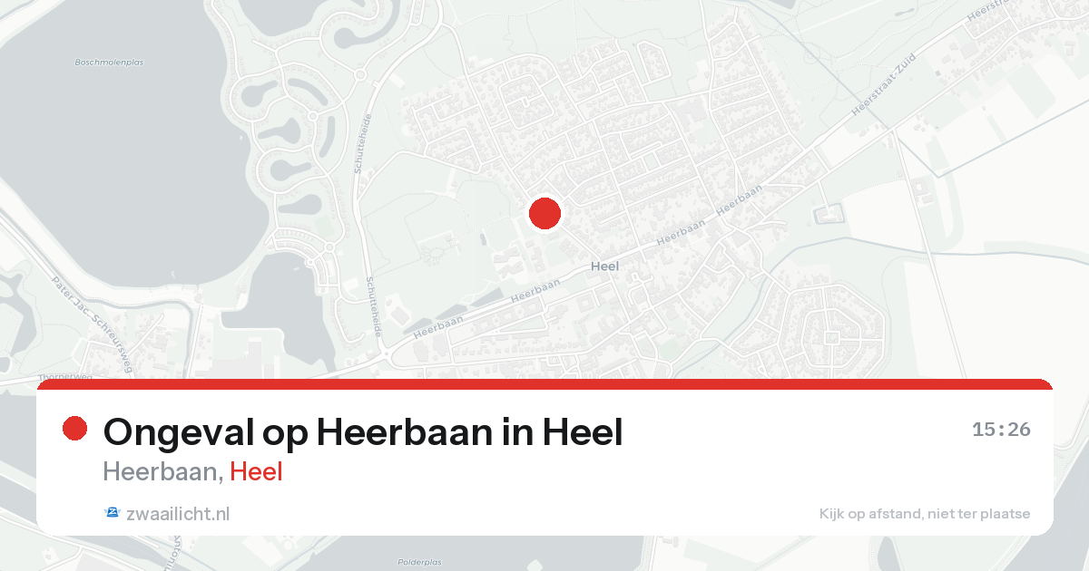 Ongeval op Heerbaan in Heel — 13 aug 2026