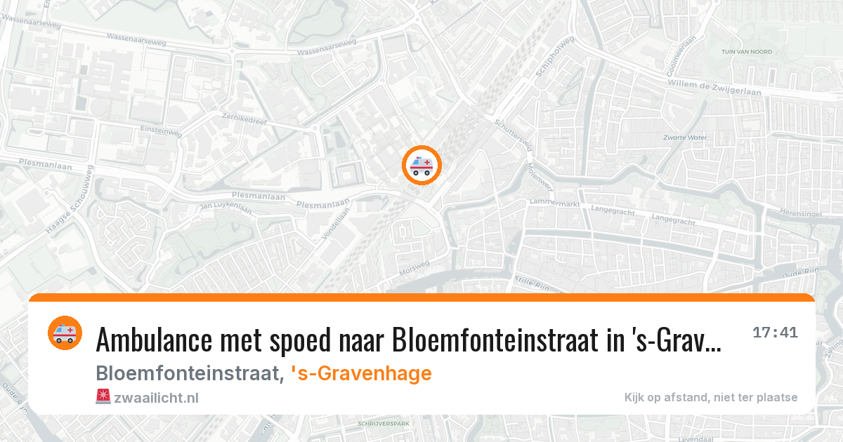 Ambulance met spoed naar Bloemfonteinstraat in 's-Gravenhage — 25 mrt 2026
