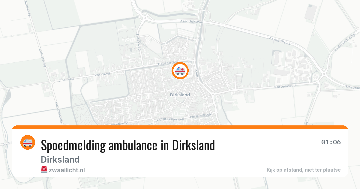 Spoedmelding ambulance in Dirksland — 29 mei 2026