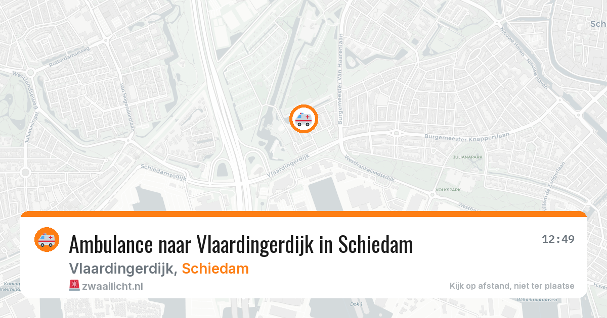 Ambulance naar Vlaardingerdijk in Schiedam — 16 mrt 2026