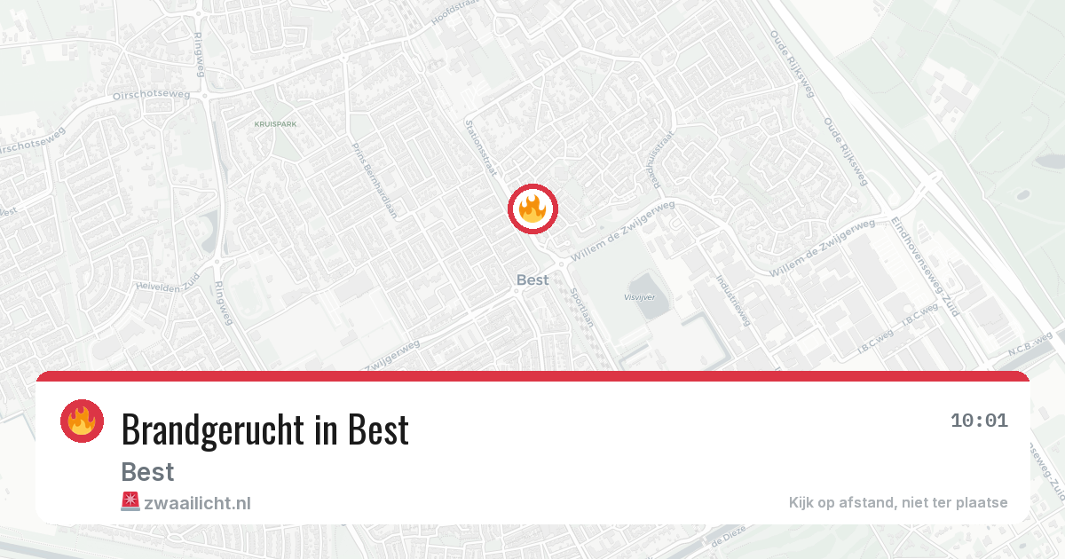 Brandgerucht in Best — 15 apr 2026