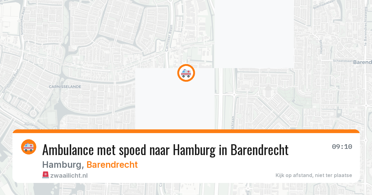 Ambulance met spoed naar Hamburg in Barendrecht — 5 aug 2026