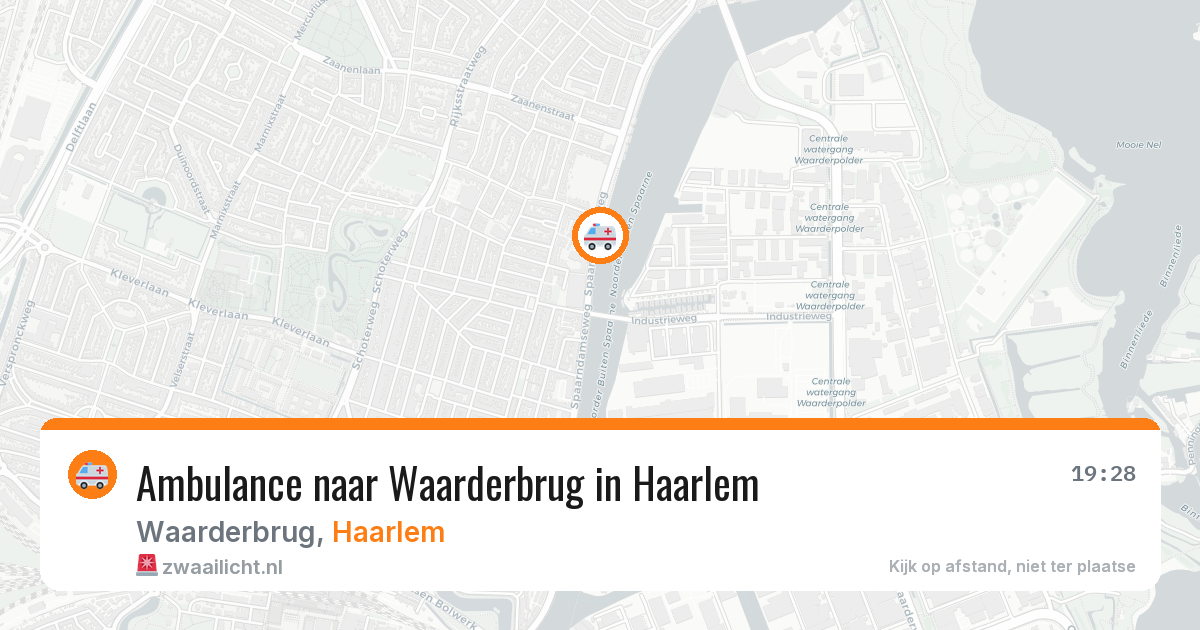 Ambulance naar Waarderbrug in Haarlem — 5 aug 2026