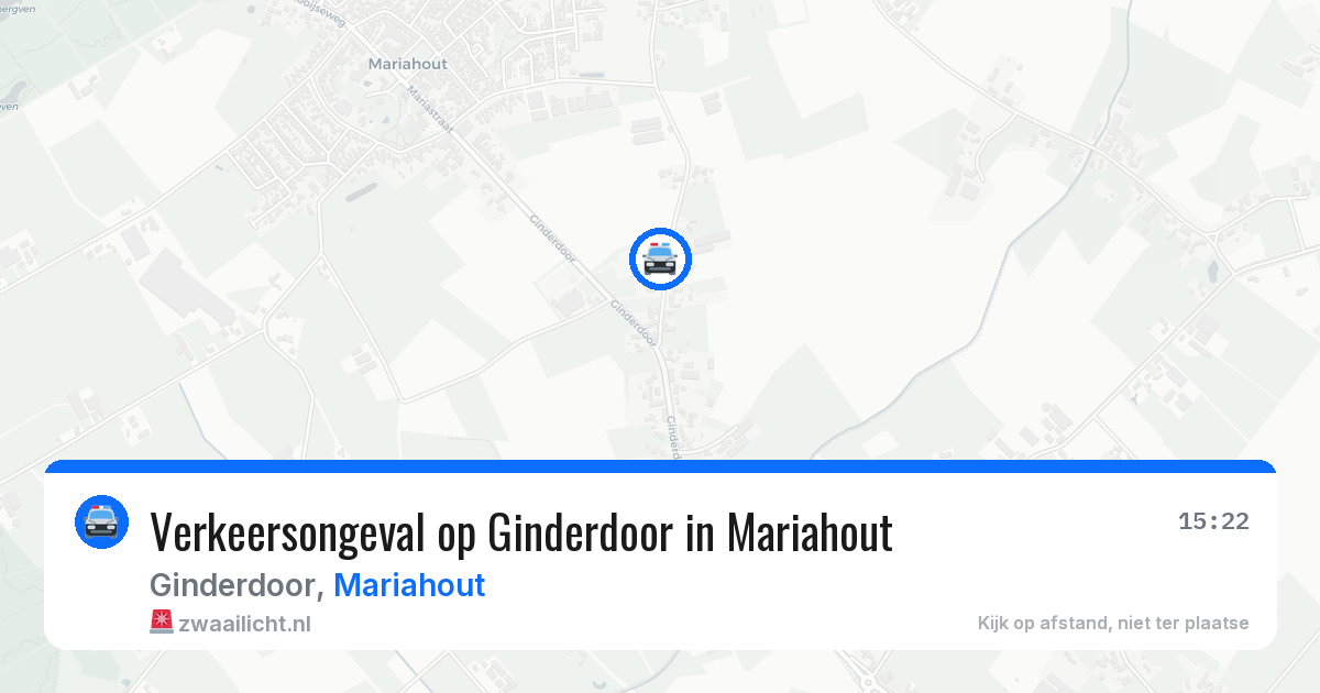 Verkeersongeval op Ginderdoor in Mariahout — 18 feb 2026