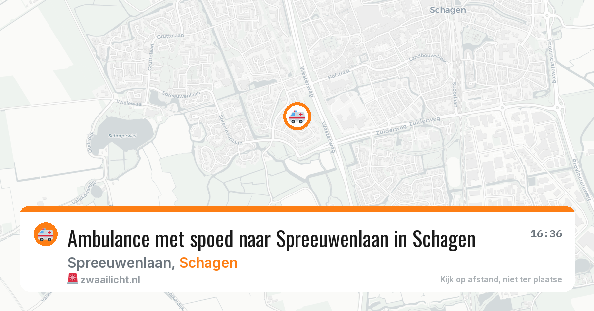 Ambulance met spoed naar Spreeuwenlaan in Schagen — 20 mrt 2026