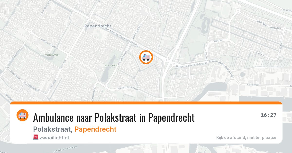 Ambulance naar Polakstraat in Papendrecht — 21 mei 2026