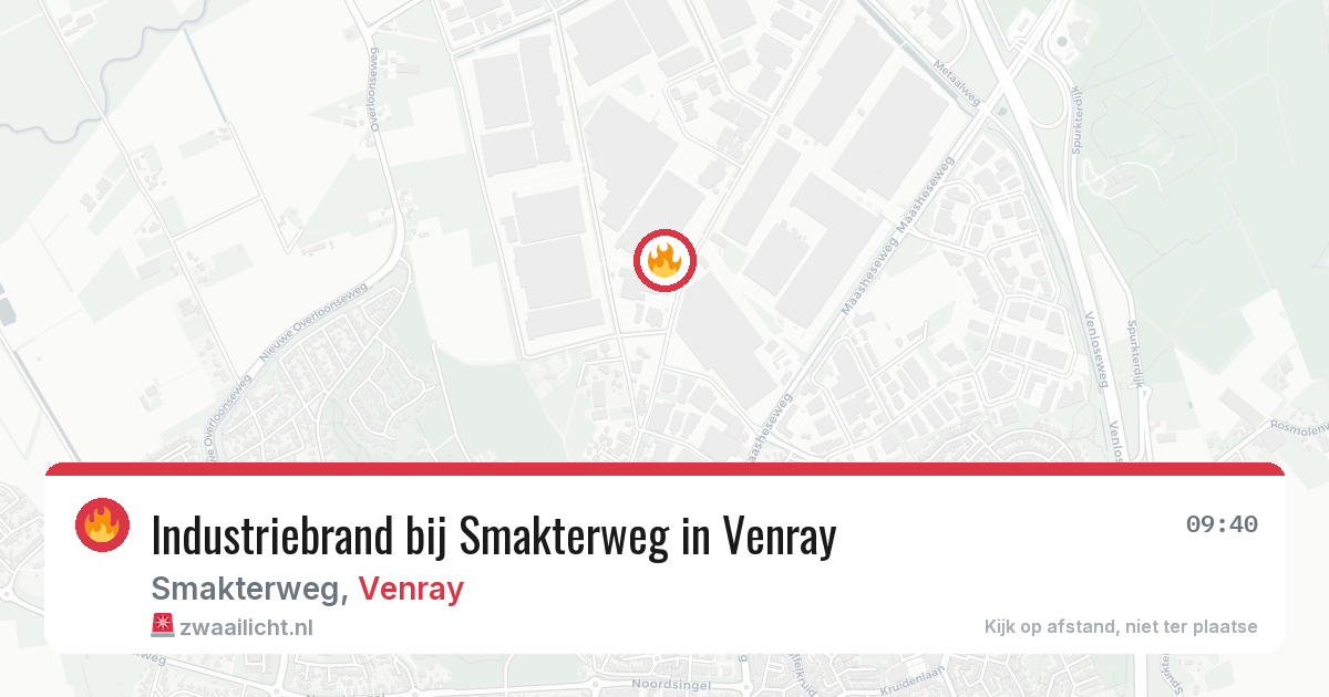 Industriebrand bij Smakterweg in Venray — 29 jun 2026
