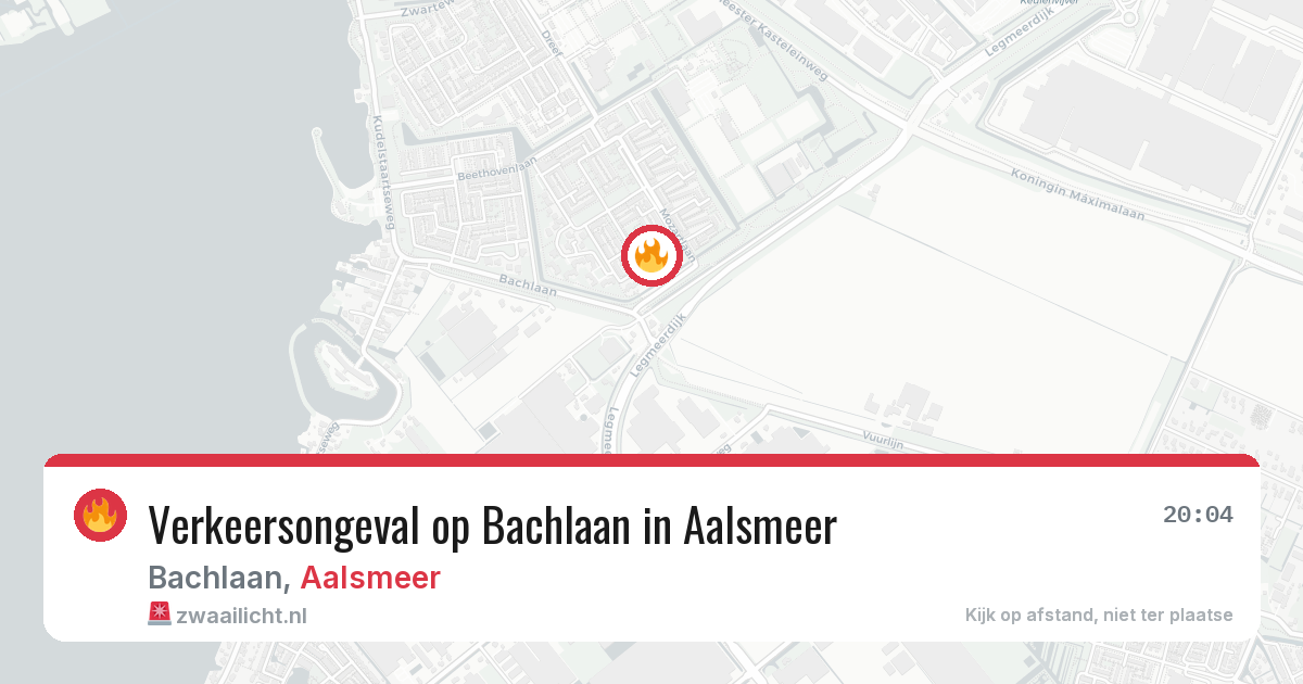 Verkeersongeval op Bachlaan in Aalsmeer — 24 jun 2026
