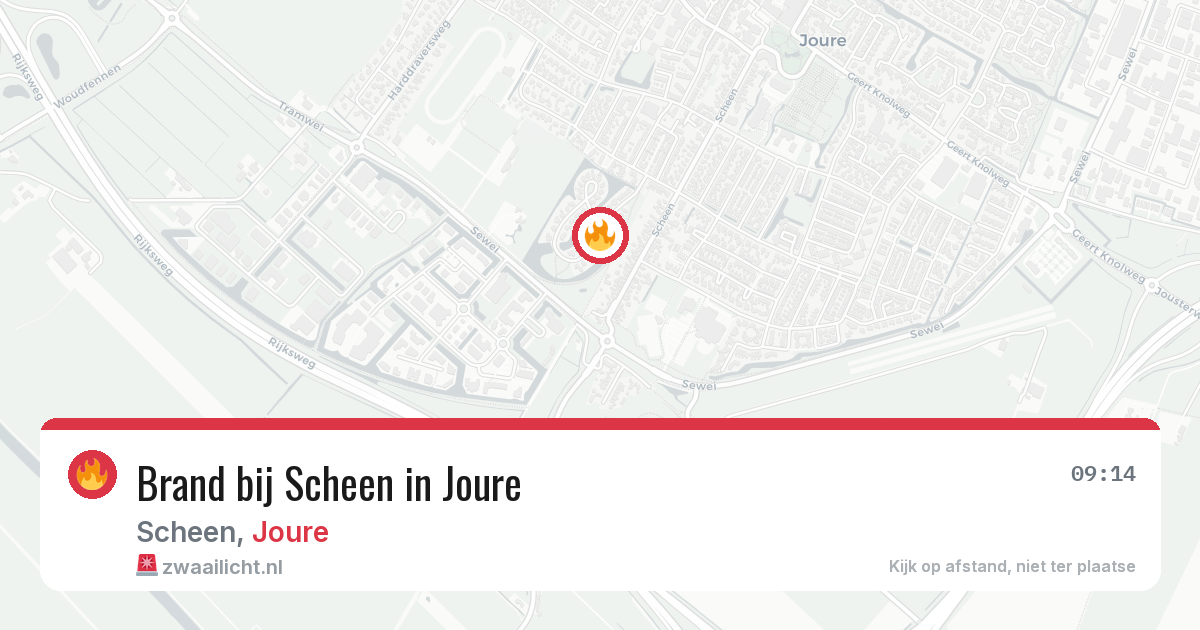 Brand bij Scheen in Joure — 13 jun 2026