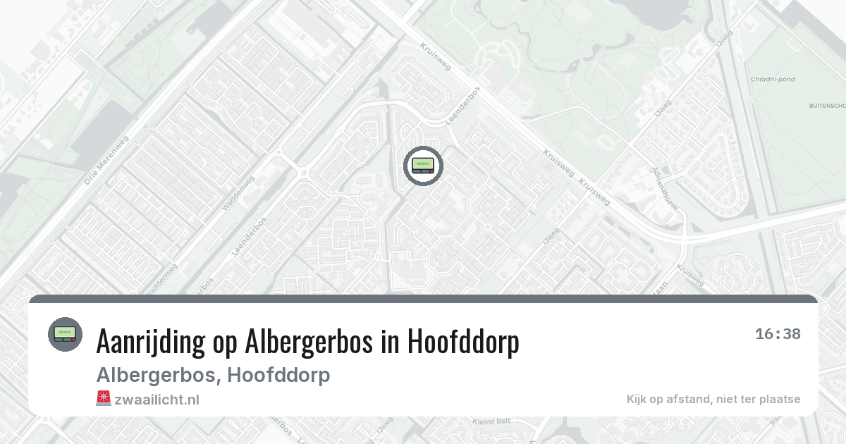 Aanrijding op Albergerbos in Hoofddorp — 25 feb 2026
