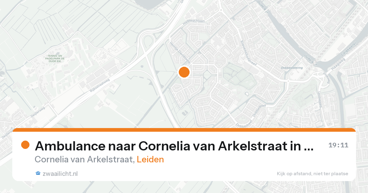 Ambulance naar Cornelia van Arkelstraat in Leiden — 25 aug 2026