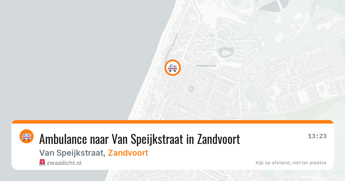 Ambulance naar Van Speijkstraat in Zandvoort — 16 jul 2026