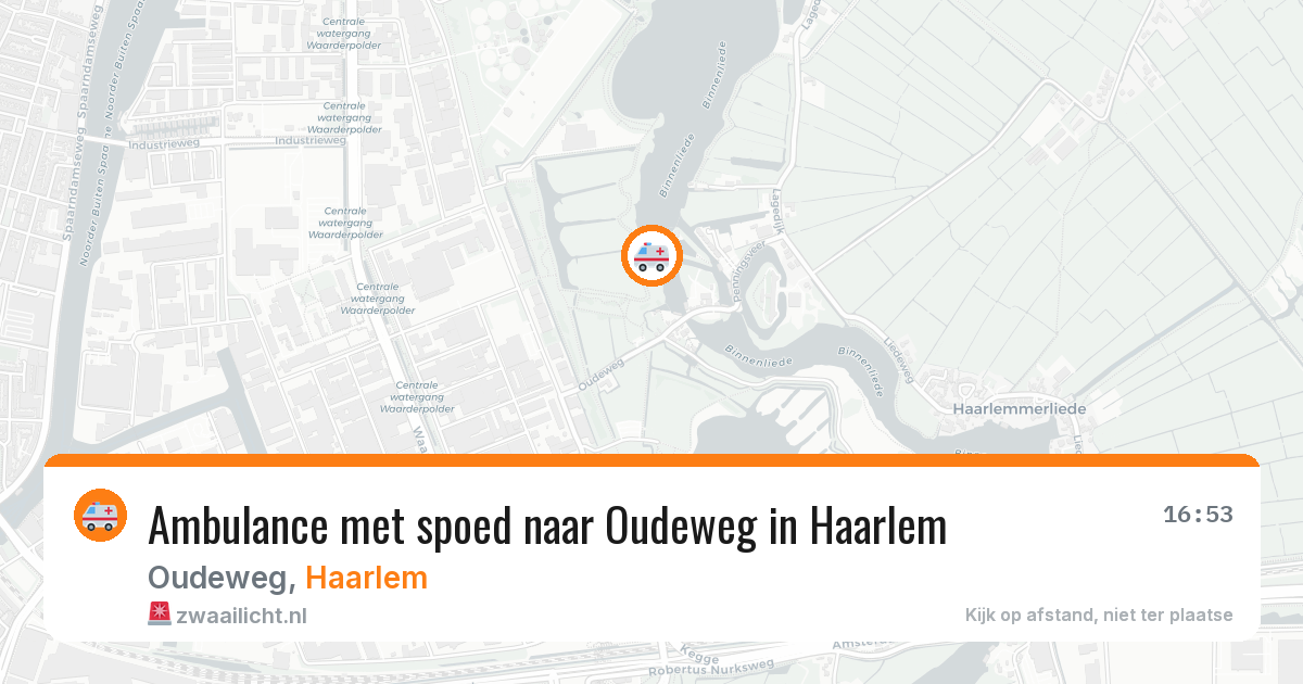 Ambulance met spoed naar Oudeweg in Haarlem — 2 jun 2026