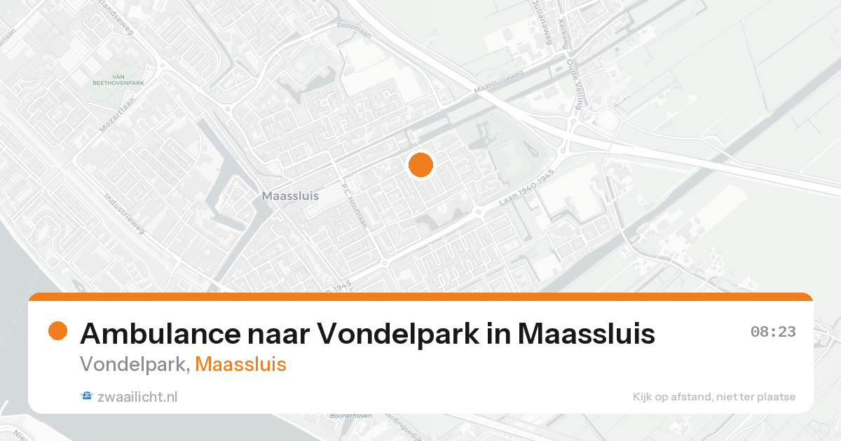 Ambulance naar Vondelpark in Maassluis — 8 jul 2026