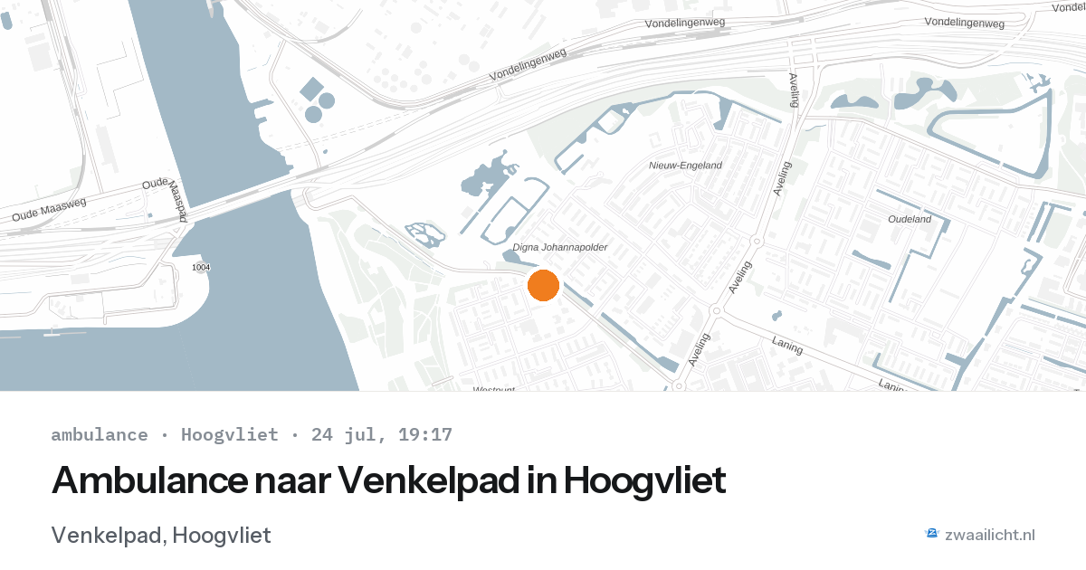 Ambulance naar Venkelpad in Hoogvliet — 24 jul 2026