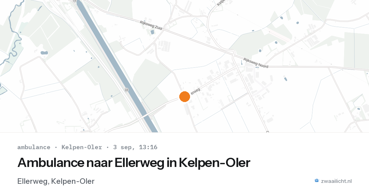 Ambulance naar Ellerweg in Kelpen-Oler — 3 sep 2026