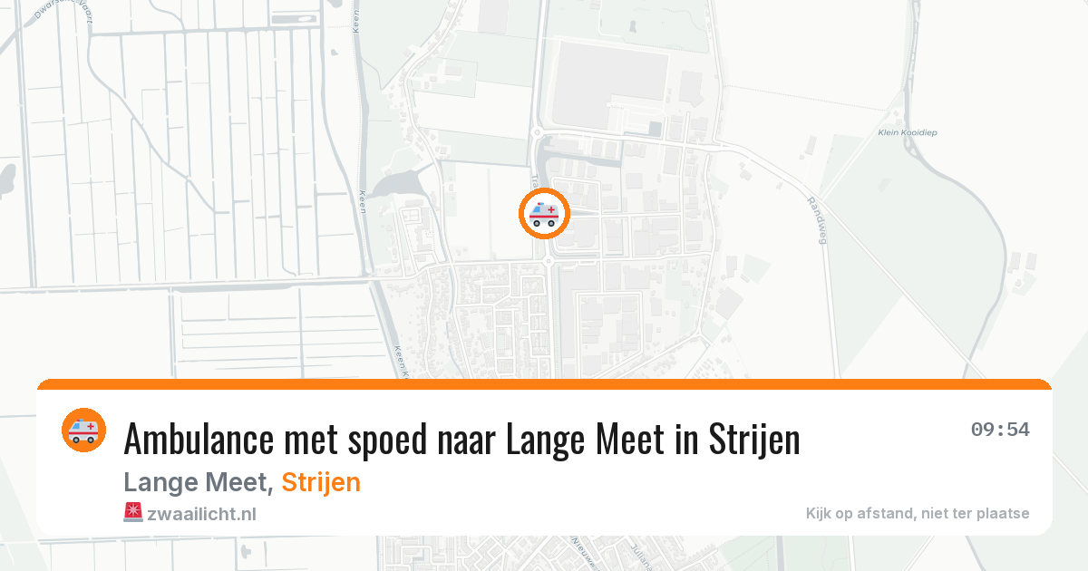 Ambulance met spoed naar Lange Meet in Strijen — 23 mei 2026