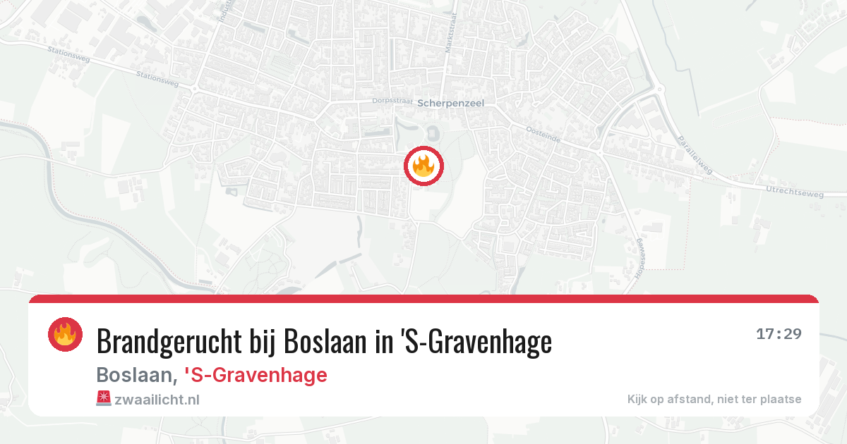 Brandgerucht bij Boslaan in 'S-Gravenhage — 19 mrt 2026