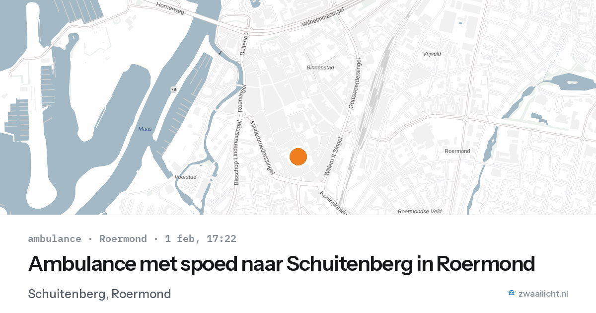 Ambulance met spoed naar Schuitenberg in Roermond — 1 feb 2026