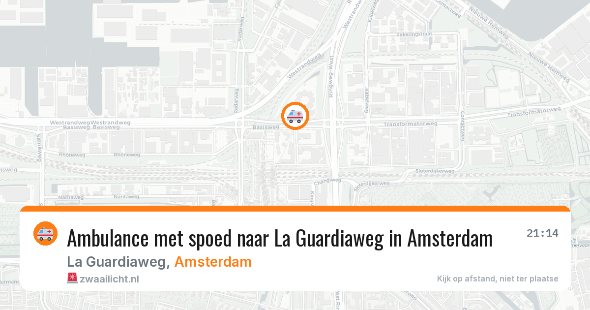 Ambulance met spoed naar La Guardiaweg in Amsterdam — 14 jun 2026